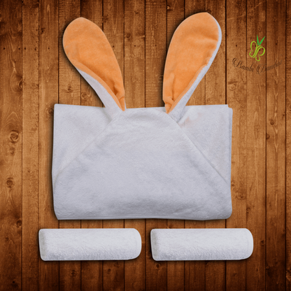 Bunny Hooded Towel & Washcloths