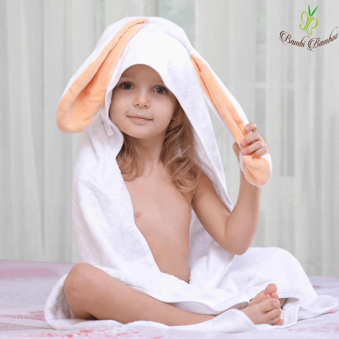 Bunny Hooded Towel & Washcloths