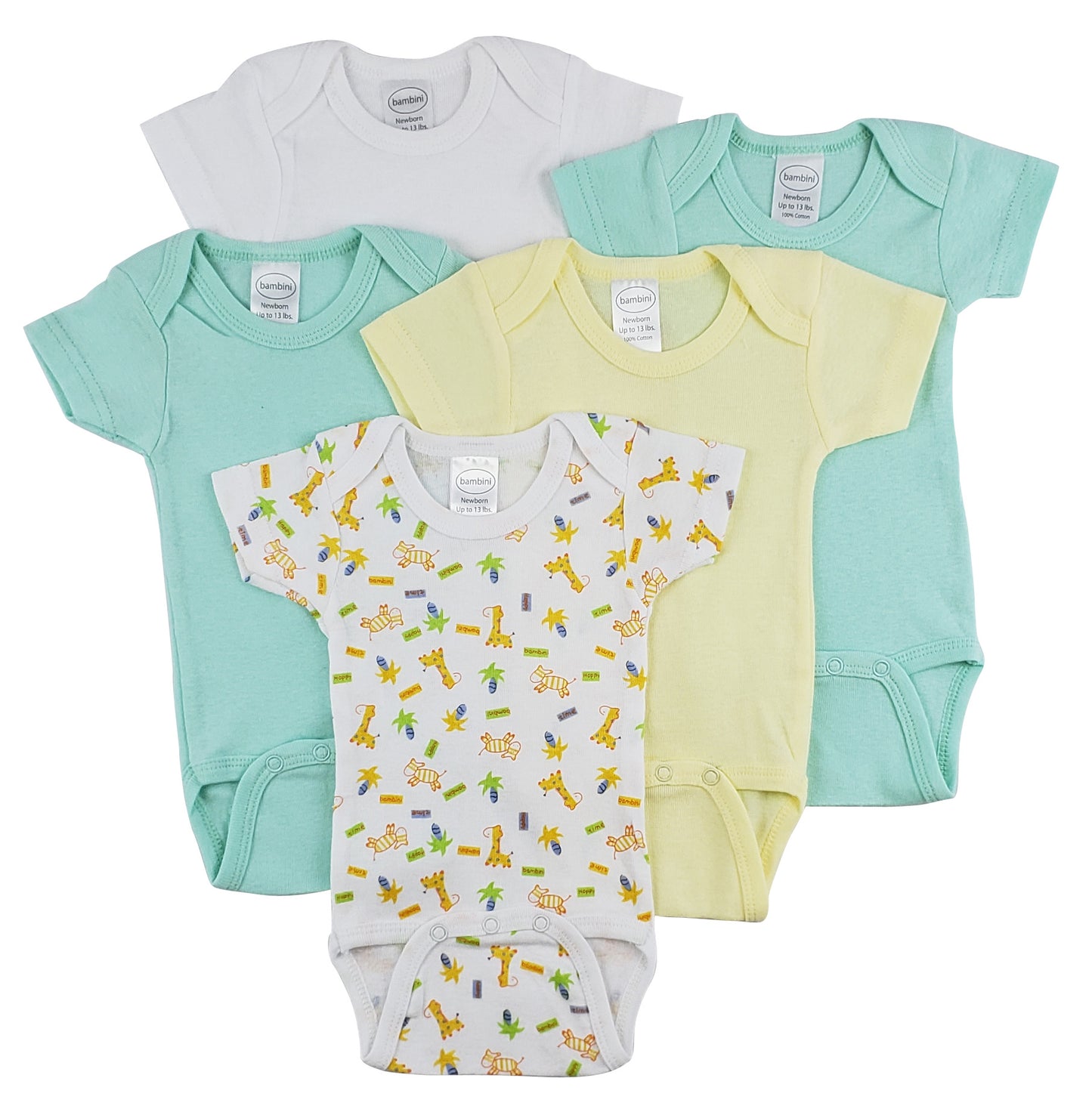 5 pc Short Sleeve Onesies